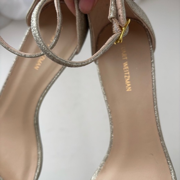 Stuart Weitzman Amelina 75 Sandal Glitter Sparkle Sz 6 - Picture 8 of 10